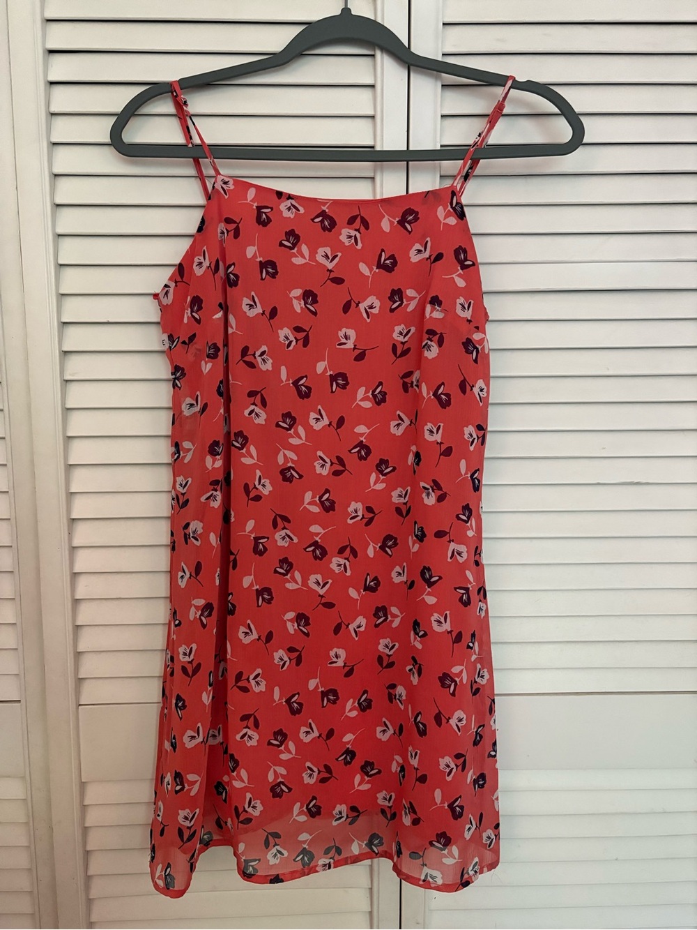 Coral Floral Mini Dress